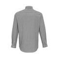 White-Grey - Back - Premier Mens Striped Oxford Long-Sleeved Shirt