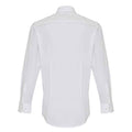 White - Back - Premier Unisex Adult Poplin Stretch Long-Sleeved Shirt