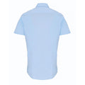 Pale Blue - Back - Premier Mens Poplin Stretch Short-Sleeved Shirt