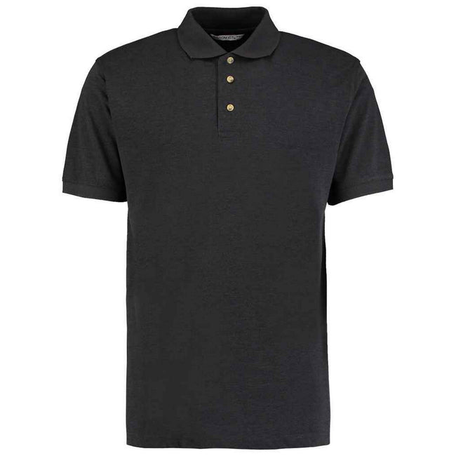 Graphite - Front - Kustom Kit Mens Workwear Heather Polo Shirt