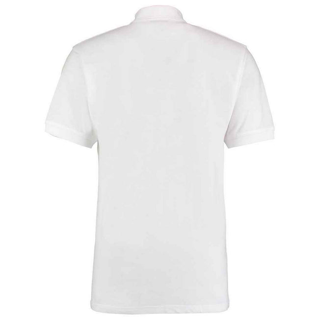 White - Back - Kustom Kit Mens Workwear Heather Polo Shirt