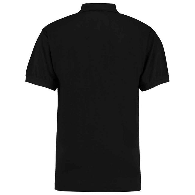 Black - Back - Kustom Kit Mens Workwear Heather Polo Shirt