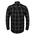 Navy - Back - Skinni Fit Mens Checked Brushed Shirt