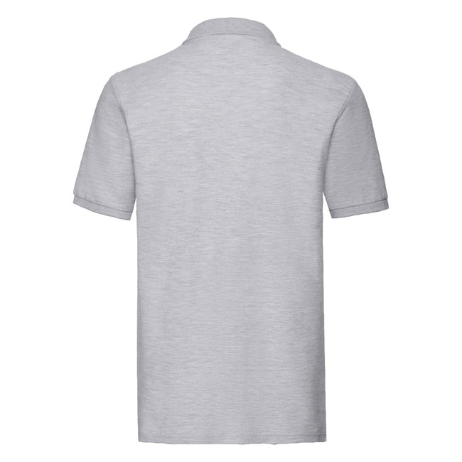 Heather Grey - Back - Fruit of the Loom Mens Premium Heather Polo Shirt
