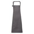 Dark Grey - Front - Premier Unisex Adult Calibre Bibbed Apron
