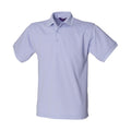 Lavender - Front - Henbury Mens Polycotton Heavy Polo Shirt