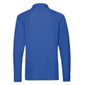 Royal Blue - Back - Fruit of the Loom Mens Premium Pique Long-Sleeved Polo Shirt