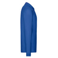 Royal Blue - Side - Fruit of the Loom Mens Premium Pique Long-Sleeved Polo Shirt