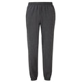 Dark Heather - Front - Fruit of the Loom Unisex Adult Classic Heather Elasticated Hem Jogging Bottoms