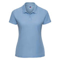 Sky Blue - Front - Russell Womens-Ladies Pique Polo Shirt