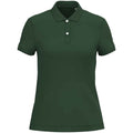 Forest Green - Front - Native Spirit Womens-Ladies Pique Polo Shirt