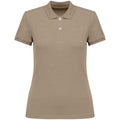 Wet Sand - Front - Native Spirit Womens-Ladies Pique Polo Shirt