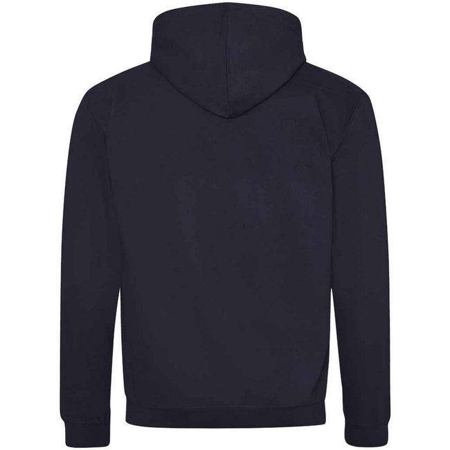 New French Navy-Sky Blue - Back - Awdis Mens Varsity Full Zip Hoodie