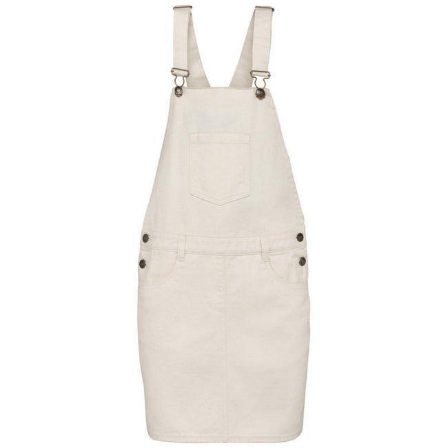 Ivory - Front - Native Spirit Womens-Ladies Eco Friendly Dungaree Dress
