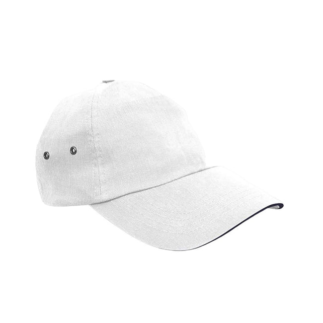 White - Front - Result Headwear Unisex Adult 5 Panel Cotton Cap