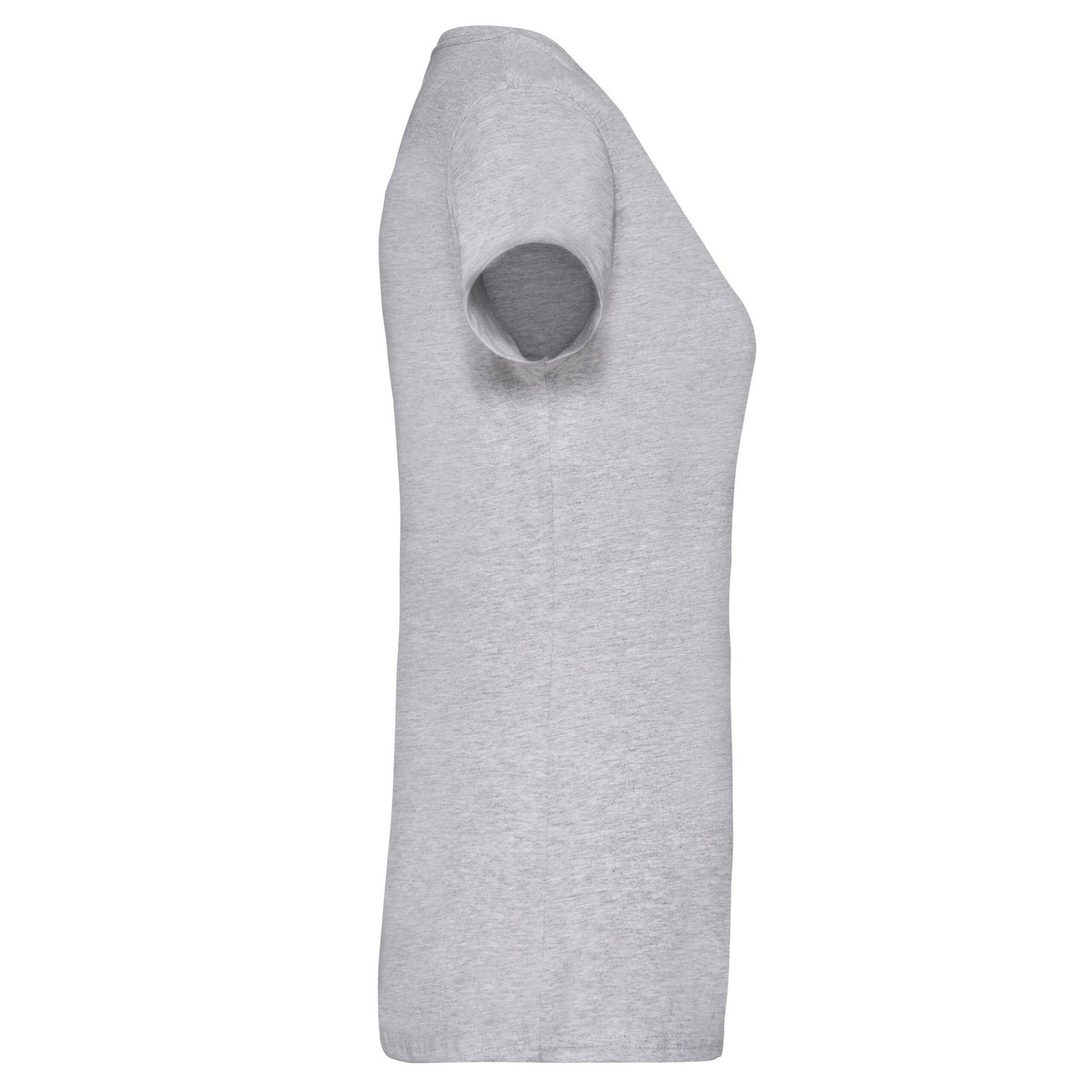 Heather Grey - Side - Fruit Of The Loom Womens-Ladies Heather V Neck Lady Fit T-Shirt