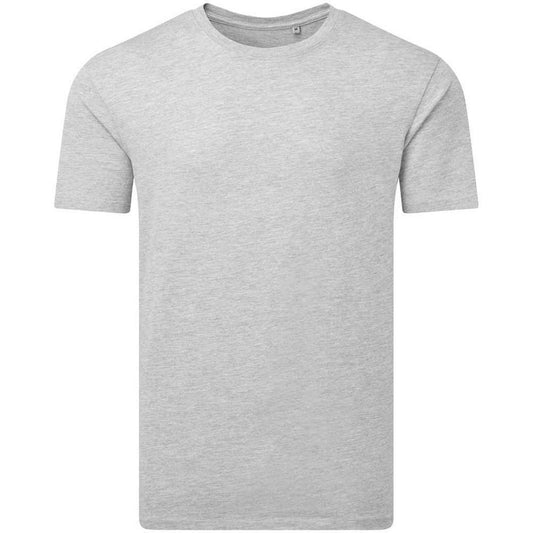 Grey Marl - Front - Anthem Unisex Adult Textured Marl Midweight T-Shirt