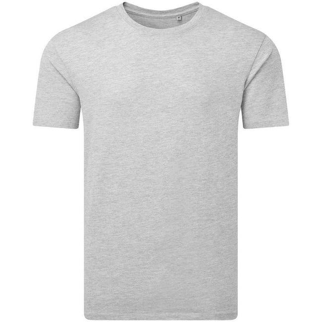 Grey Marl - Front - Anthem Unisex Adult Textured Marl Midweight T-Shirt