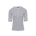 White-Navy - Lifestyle - Premier Womens-Ladies Long John Striped Roll Sleeve T-Shirt