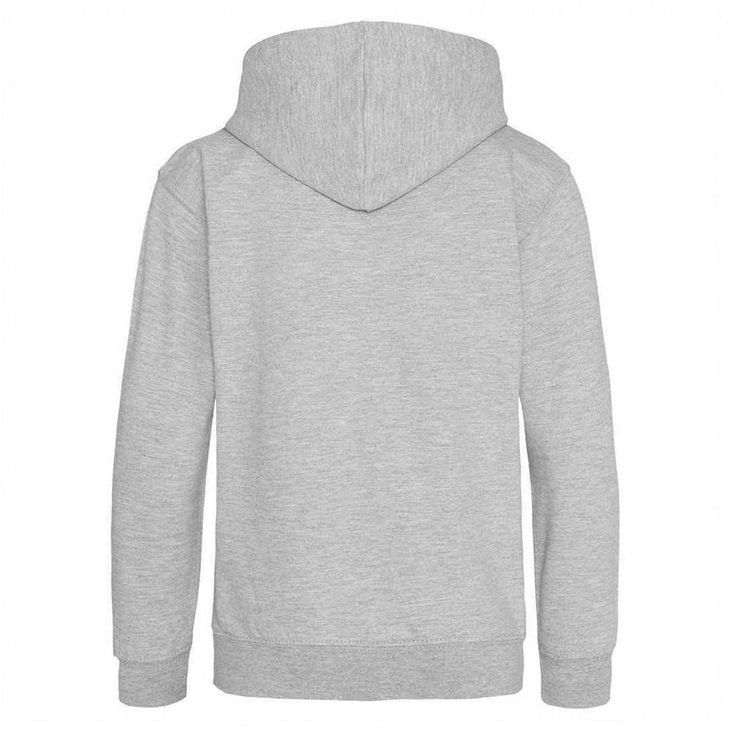 Heather Grey - Back - Awdis Childrens-Kids Heather Full Zip Hoodie