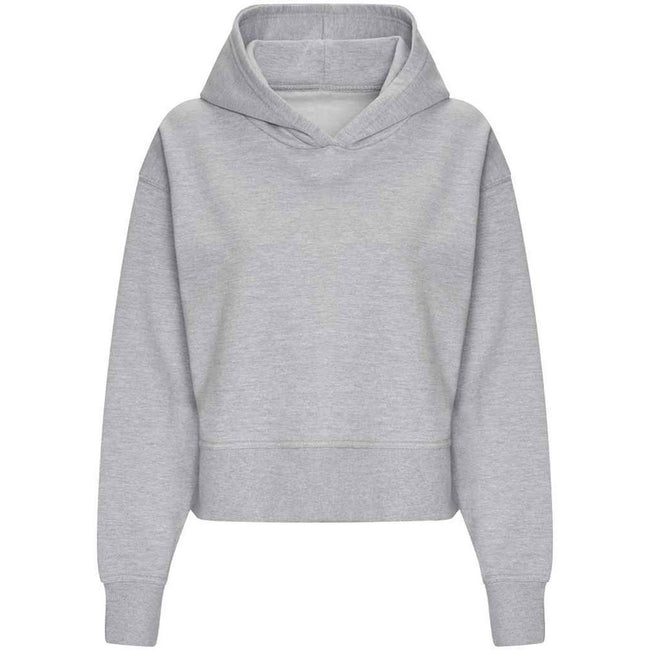 Heather Grey - Front - Awdis Womens-Ladies Heather Hoodie
