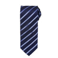 Navy-Royal Blue - Front - Premier Mens Stripe Tie