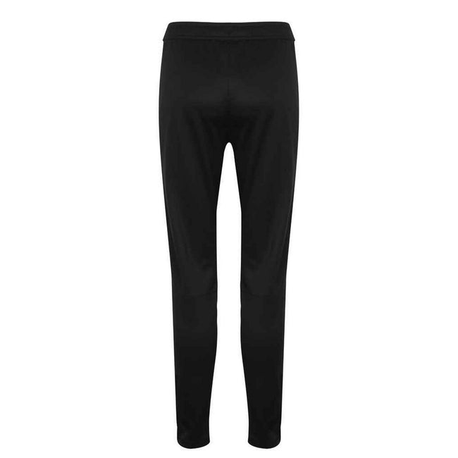 Black - Back - Tombo Womens-Ladies Piqué Slim Jogging Bottoms