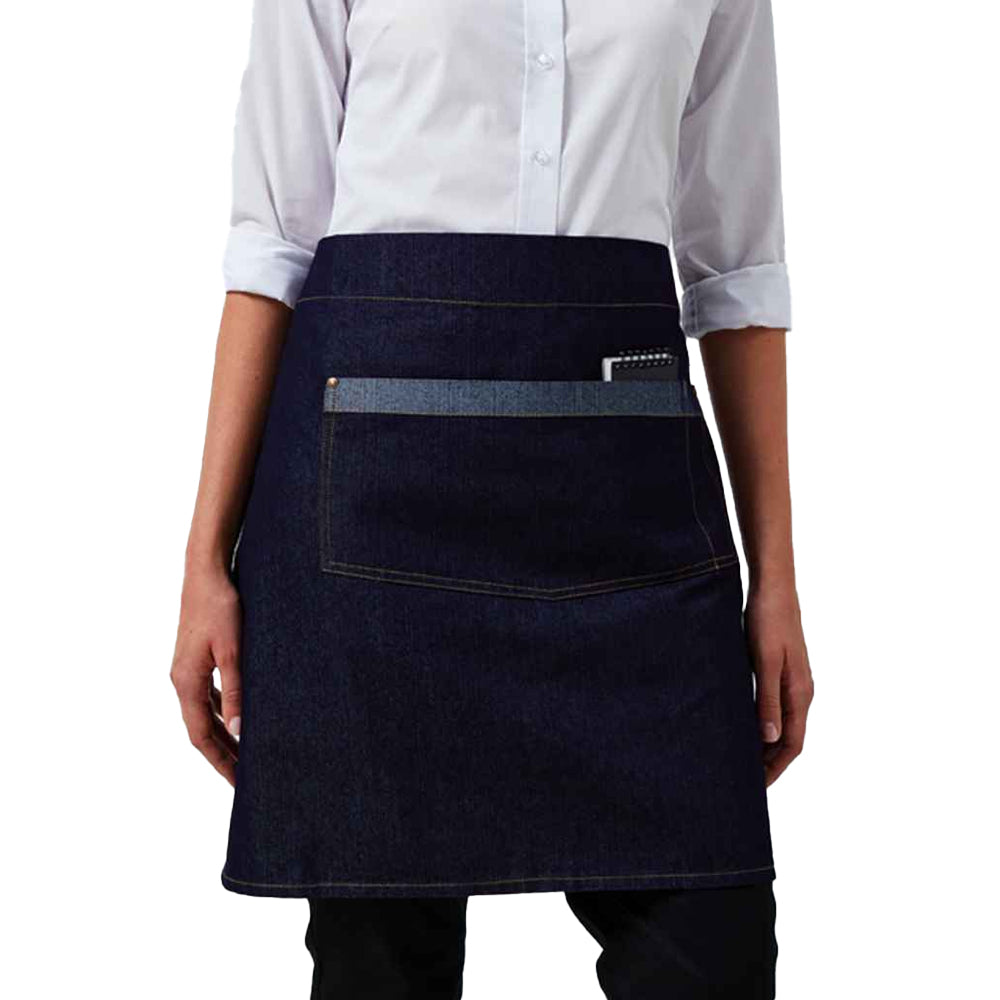 Indigo Denim - Back - Premier Unisex Adult Domain Waist Apron