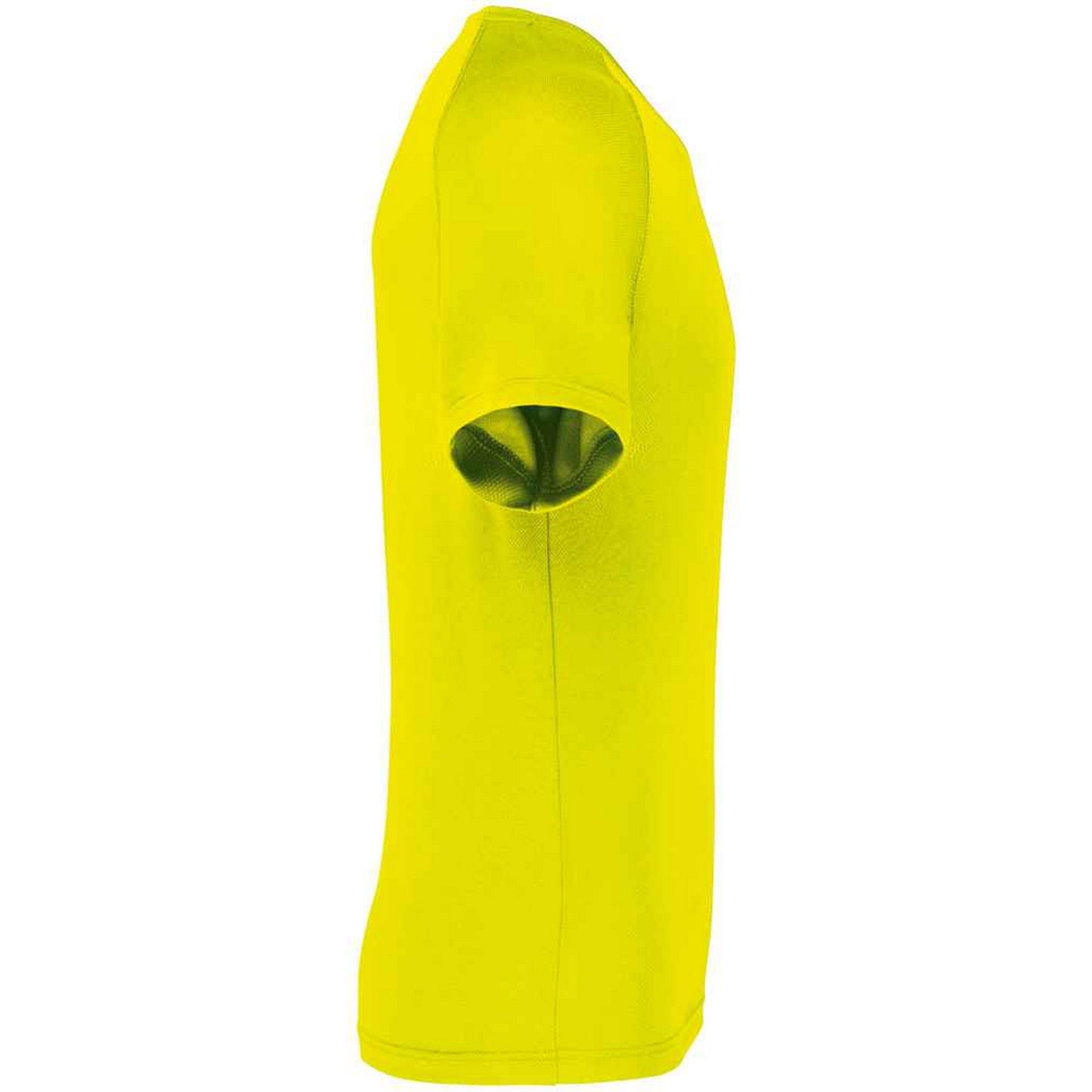 Fluorescent Yellow - Side - Proact Mens Performance Short-Sleeved T-Shirt