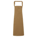 Khaki - Front - Premier Unisex Adult Twill Chino Full Apron