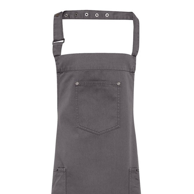 Black - Side - Premier Unisex Adult Twill Chino Full Apron