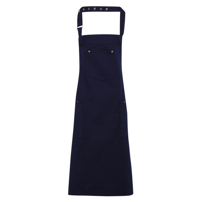 Navy - Front - Premier Unisex Adult Twill Chino Full Apron