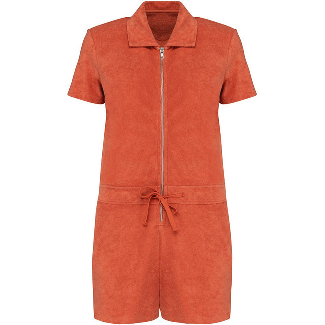 Pomelo - Front - Native Spirit Womens-Ladies Terry Towel Short Playsuit