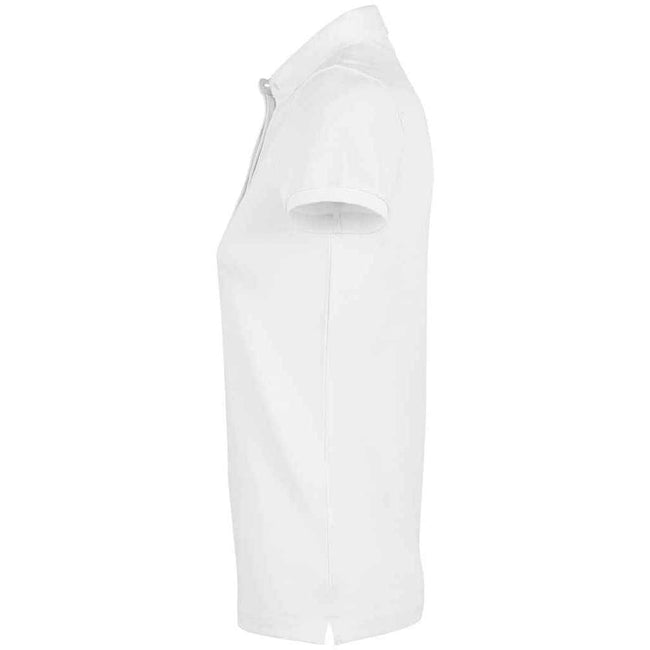 Optic White - Side - NEOBLU Womens-Ladies Owen Piqué Polo Shirt