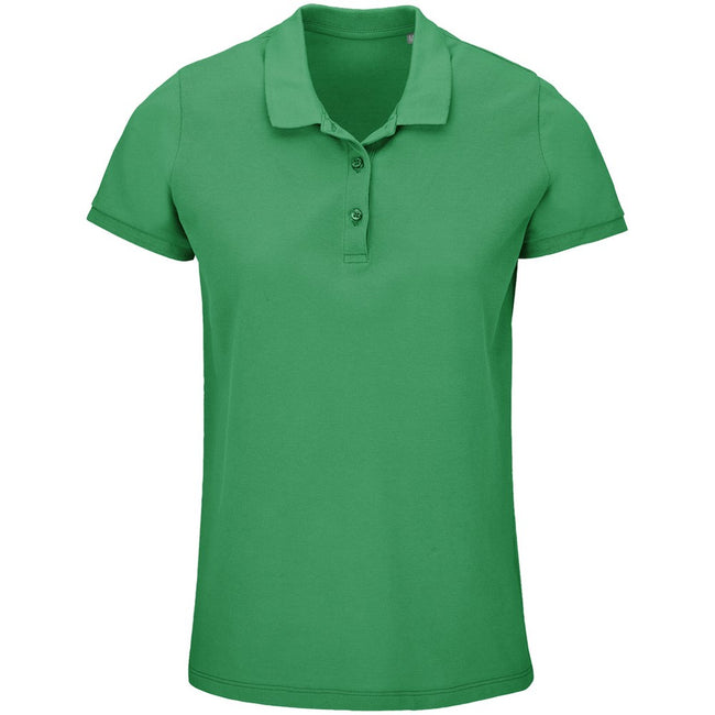Spring Green - Front - SOLS Womens-Ladies Planet Piqué Organic Polo Shirt