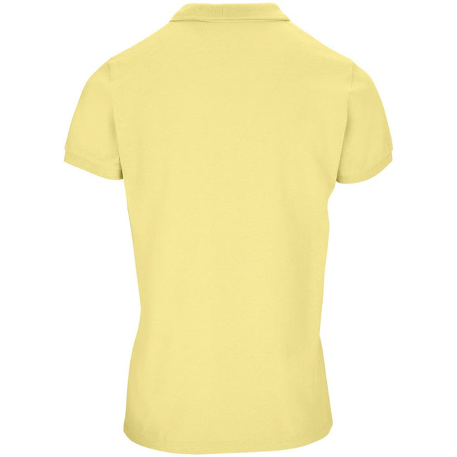 Light Yellow - Back - SOLS Womens-Ladies Planet Piqué Organic Polo Shirt