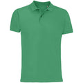 Spring Green - Front - SOLS Mens Planet Piqué Organic Polo Shirt
