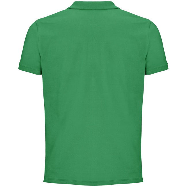 Spring Green - Back - SOLS Mens Planet Piqué Organic Polo Shirt