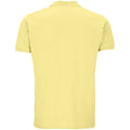 Light Yellow - Back - SOLS Mens Planet Piqué Organic Polo Shirt
