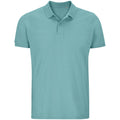 Pool Blue - Front - SOLS Mens Planet Piqué Organic Polo Shirt