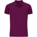 Astral Purple - Front - SOLS Mens Planet Piqué Organic Polo Shirt