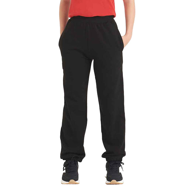 Jet Black - Back - AWDis Cool Childrens-Kids Cuffed Jogging Bottoms