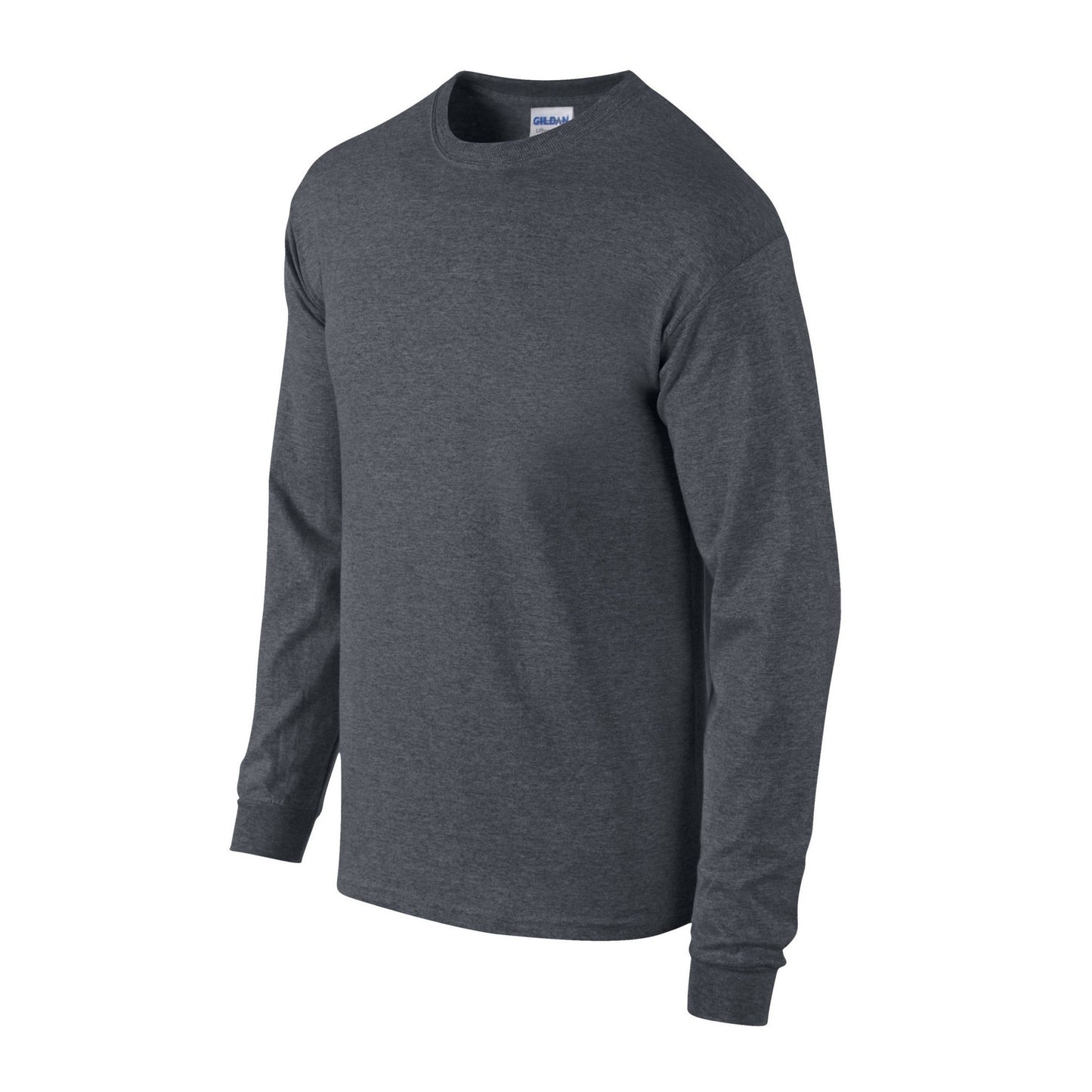 Dark Heather - Side - Gildan Unisex Adult Ultra Heather Cotton Long-Sleeved T-Shirt