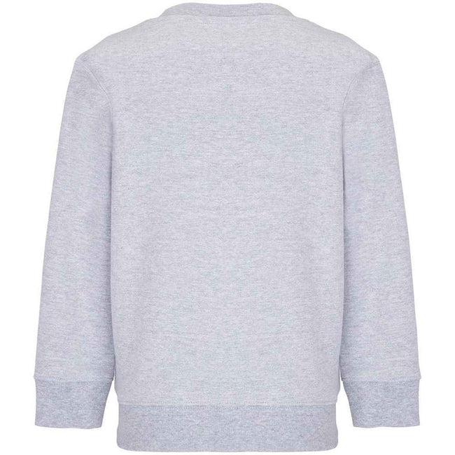 Grey - Back - SOLS Childrens-Kids Columbia Marl Sweatshirt