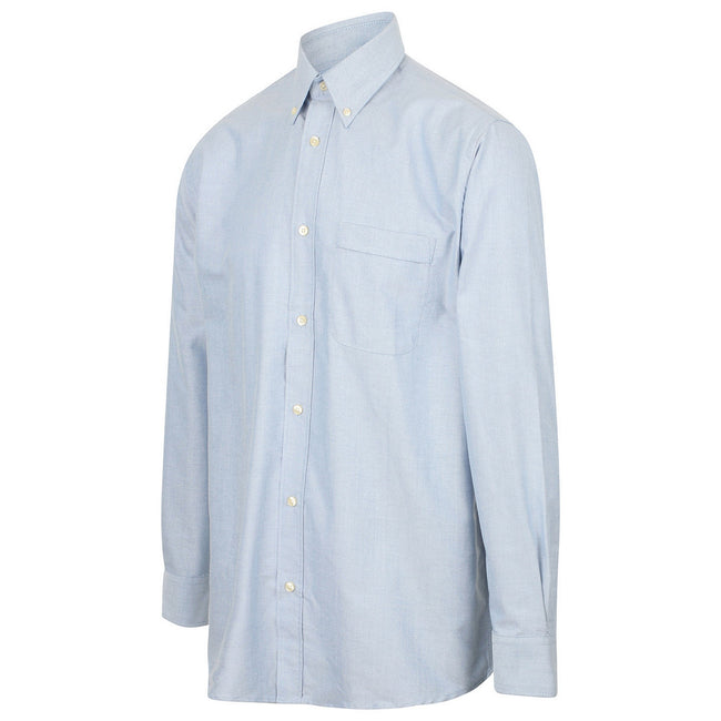 Blue - Lifestyle - Henbury Mens Classic Oxford Long-Sleeved Formal Shirt