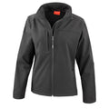 Black - Front - Result Womens-Ladies Classic Softshell Soft Shell Jacket