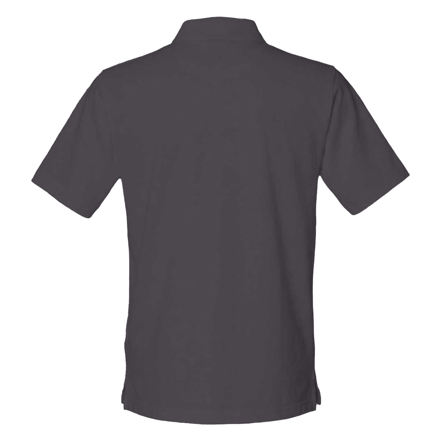 Charcoal - Back - Henbury Mens Classic Cotton Pique Heavy Polo Shirt