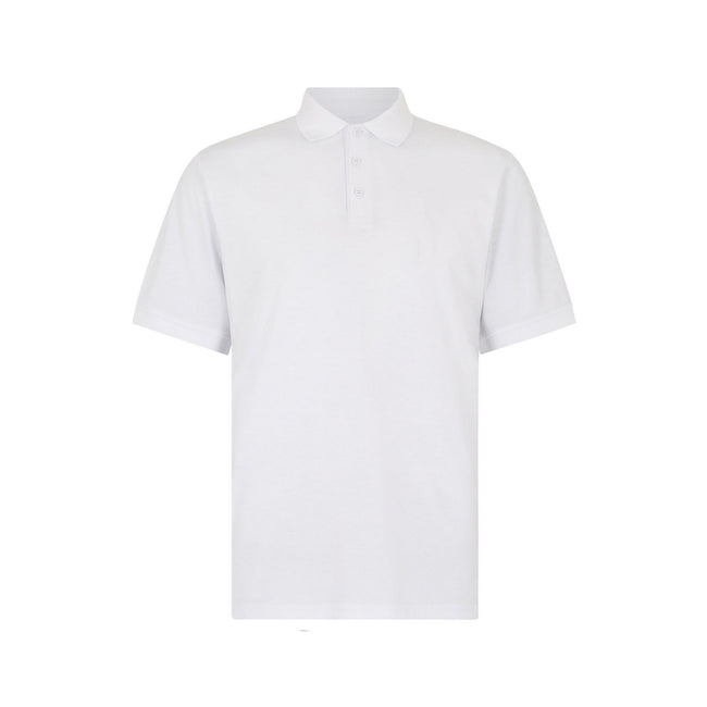White - Front - Kustom Kit Mens Jersey Superwash 60C Regular Polo Shirt