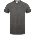 Heather Charcoal - Front - Skinni Fit Mens Feel Good Heather Stretch T-Shirt