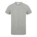 Heather Grey - Front - Skinni Fit Mens Feel Good Heather Cotton Stretch T-Shirt